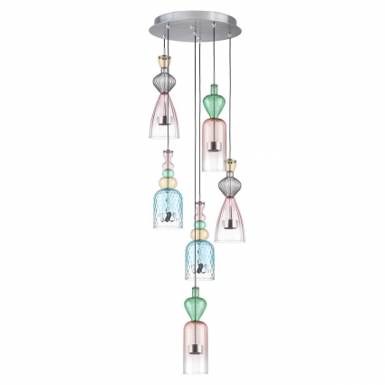 Подвесная светодиодная люстра Lightstar Belle 814069 в стиле арт-деко, цвет разноцветный