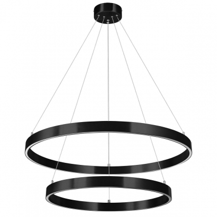 Подвесная светодиодная люстра Lightstar Saturno 748127 цвет черный, мощность 84 Вт