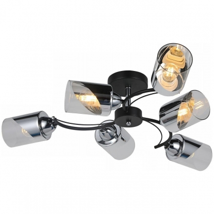 Потолочная люстра Illumico IL8208-6COU-79 BK CR цвет хром, мощность 360 Вт