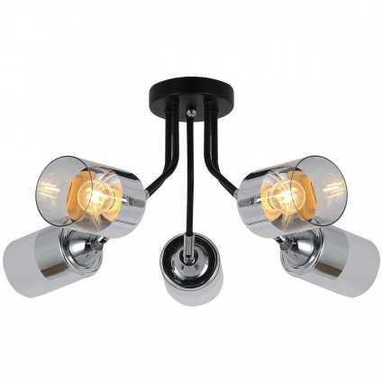 Потолочная люстра Illumico IL8213-5COU-79 BK CR цвет хром, мощность 300 Вт
