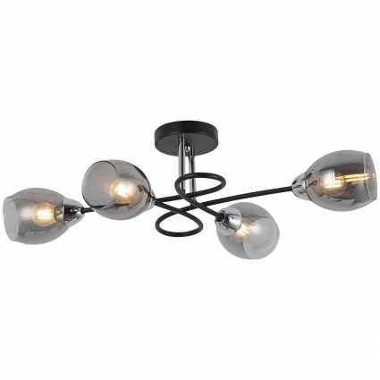 Потолочная люстра Illumico IL8263-4COU-79 BK CR в стиле модерн, цвет дымчатый