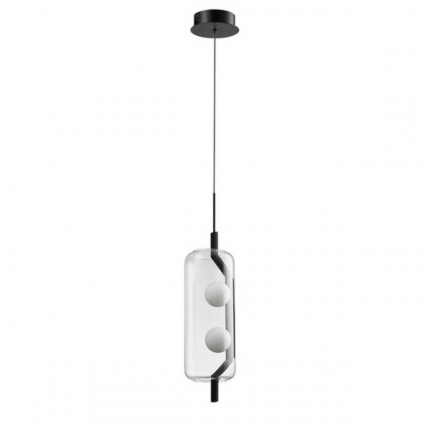 Подвесной светодиодный светильник Arte Lamp Geneva A2341SP-2BK в стиле Хай-тек, цвет черный