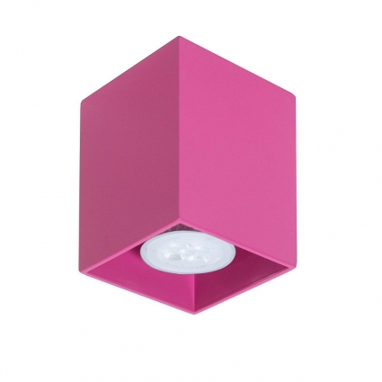 Потолочный светильник TopDecor Tubo8 SQ P1 28 в современном стиле, цвет розовый