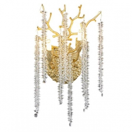 Бра Divinare Salice 3133/01 AP-2 в стиле модерн, цвет золотой, мощность 80 Вт