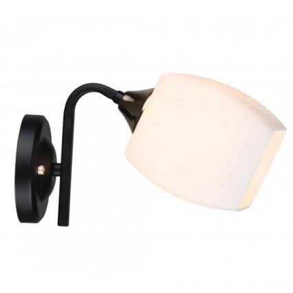 Бра IMEX MD.5485-1-W-BK+FGD в стиле модерн, цвет матовый, мощность 60 Вт