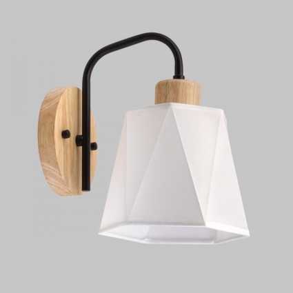 Бра IMEX MD.5714-1-W-BK+WOOD цвет матовый, мощность 60 Вт