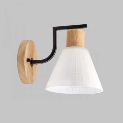 Бра IMEX MD.5716-1-W-BK+WOOD цвет матовый, мощность 60 Вт
