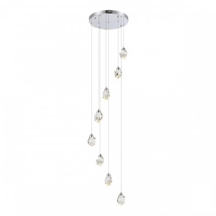 Подвесная светодиодная люстра ST Luce Cascato SL6114.103.08 в стиле модерн, цвет хром