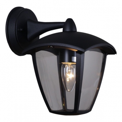 Уличный настенный светильник Reluce 08301-9.2-001SJ Top mount BK цвет черный, мощность 40 Вт