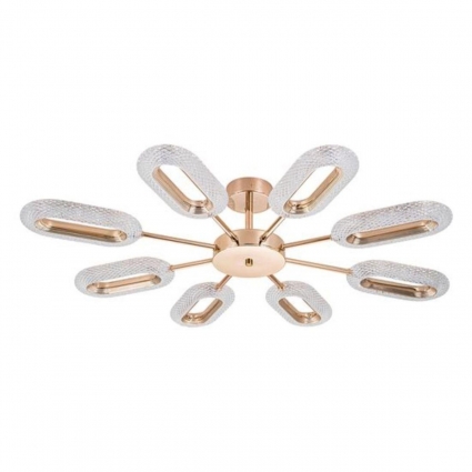 Потолочная светодиодная люстра Arte Lamp Ovale A2489PL-8GO в современном стиле, цвет золотой