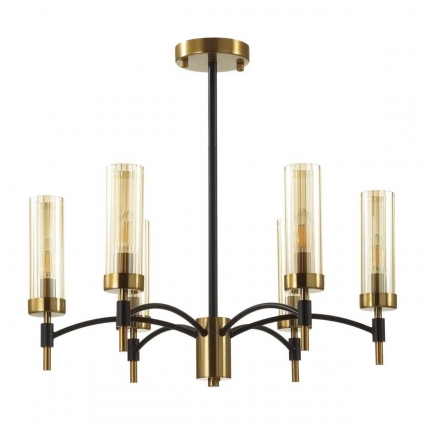 Подвесная люстра Lumion Classi Sharon 6538/6C цвет янтарный, мощность 240 Вт
