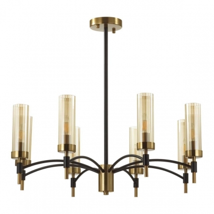Подвесная люстра Lumion Classi Sharon 6538/8C цвет янтарный, мощность 320 Вт