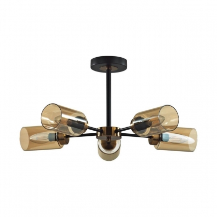 Потолочная люстра Lumion Comfi Dallin 5640/5C цвет янтарный, мощность 160 Вт