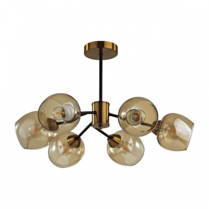 Потолочная люстра Lumion Comfi Odell 5649/6C цвет янтарный, мощность 360 Вт