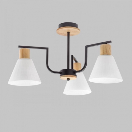 Потолочная люстра IMEX MD.5716-3-S-BK+WOOD цвет матовый, мощность 180 Вт
