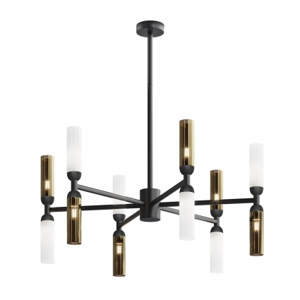Подвесная люстра Maytoni Memory MOD177PL-12G в современном стиле, цвет черный