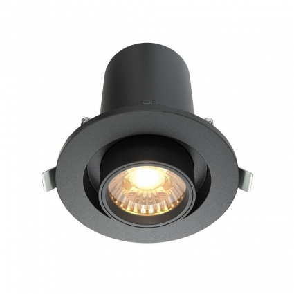 Встраиваемый светодиодный спот Maytoni Technical Hidden DL045-01-10W3K-B в стиле Хай-тек, цвет черный
