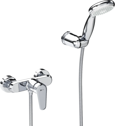 Смеситель для душа Lemark Point LM0303C черный однорычажный, хром