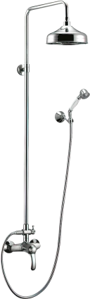 Душевая стойка Cezares Lira M-CD-01 хром штанга 126 см, шланг металлический 150 см