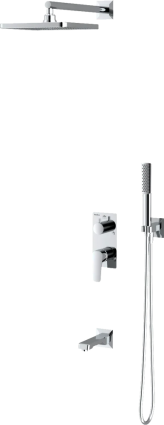 Душевой комплект Teska Ciera Pro AS3360 С ВНУТРЕННЕЙ ЧАСТЬЮ, хром, шланг пластиковый 120 см, 1 режим