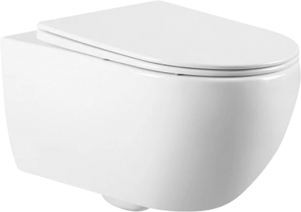 Унитаз подвесной Art&Max Siena AM221CHR/SC с микролифтом, белый, 36.5x55.5 см