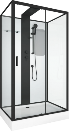 Душевая кабина Grossman Elegance GR252Q 120х80 см, без крыши, прямоугольная, поддон средний