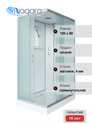 Душевая кабина Niagara Classic NG-43085-14Q 100х80 см прямоугольная, поддон низкий