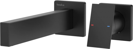 Смеситель для раковины Teska Alax E5308 С ВНУТРЕННЕЙ ЧАСТЬЮ, черный матовый, однорычажный, длина излива 20.8 см
