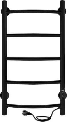 Полотенцесушитель электрический Indigo Arc Lux LCALE80-40BRRt черный муар лесенка