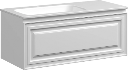 Тумба для комплекта Sancos Very 100 L bianco подвесная, матовая