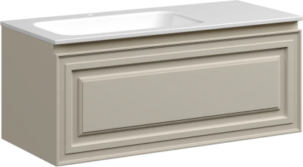Тумба для комплекта Sancos Very 100 L beige soft подвесная, матовая