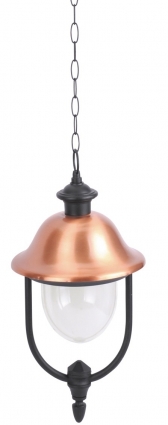 Уличный подвесной светильник Arte Lamp Barcelona A1485SO-1BK в морском стиле, цвет оранжевый