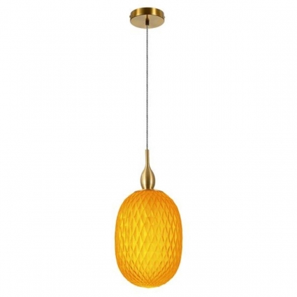 Подвесной светильник Divinare Verdi 5818/07 SP-1 цвет янтарный, мощность 60 Вт