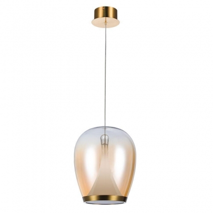 Подвесной светодиодный светильник Divinare Campo 5875/07 SP-20 в стиле Хай-тек, цвет янтарный