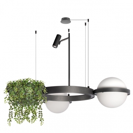 Подвесной светодиодный светильник Loft IT Jardin 10121/2 Dark grey в стиле арт-деко, цвет антрацит