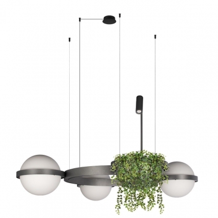 Подвесной светодиодный светильник Loft IT Jardin 10121/3 Dark grey в стиле арт-деко, цвет антрацит