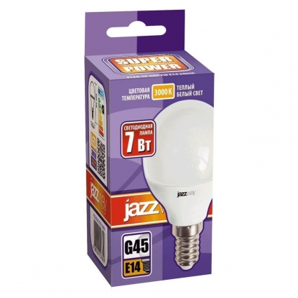 Лампа светодиодная Jazzway E14 7W 3000K матовая 1027856-2 цвет матовый