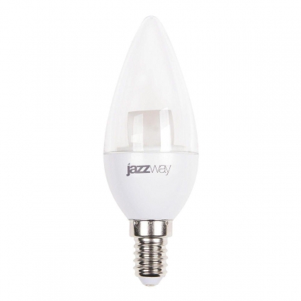 Лампа светодиодная Jazzway E14 7W 3000K прозрачная 2853097 цвет прозрачный