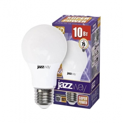 Лампа светодиодная Jazzway E27 10W 3000K матовая 1033697 цвет матовый