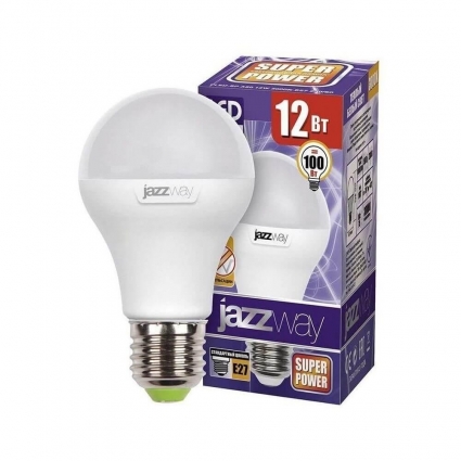 Лампа светодиодная Jazzway E27 12W 3000K матовая 1033703 цвет матовый