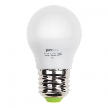 Лампа светодиодная Jazzway E27 5W 3000K матовая 1036957A цвет матовый