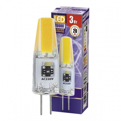 Лампа светодиодная Jazzway G4 3W 5500K прозрачная 2857477 цвет прозрачный