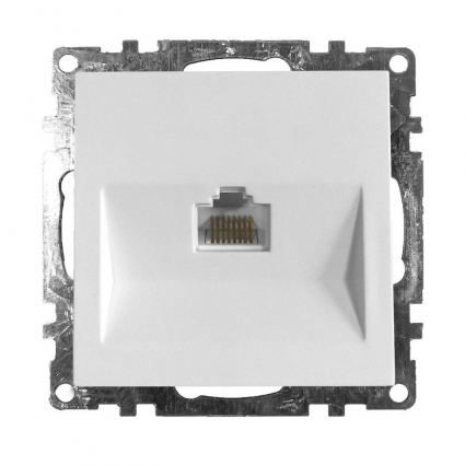 Розетка компьютерная RJ-45 Stekker Катрин белый GLS00-7107-01 39305 в современном стиле, цвет белый