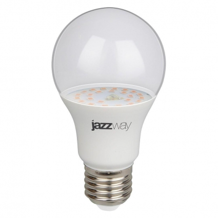 Лампа светодиодная для растений Jazzway Agro E27 9W прозрачная 5008946 цвет прозрачный