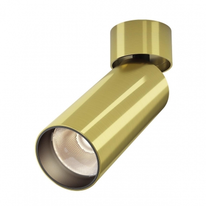 Светодиодный спот Maytoni Technical Focus LED C055CL-L12W3K-W-BS в стиле Хай-тек, цвет латунь