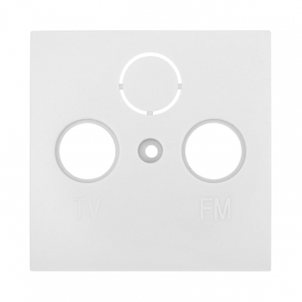 Накладка LK Studio розетки TV+FM+SAT, 2(3) отверстия (белый) LK60 865204-1, в современном стиле, цвет белый