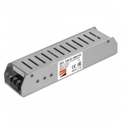 Блок питания Jazzway BSPS 12V 100W IP20 8,3A 1002167A, цвет серый