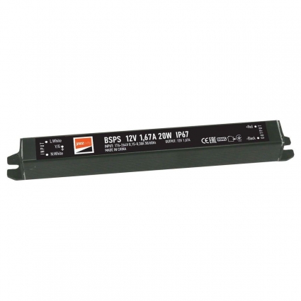 Блок питания Jazzway BSPS 12V 20W IP67 1,67A 3329242A, цвет черный