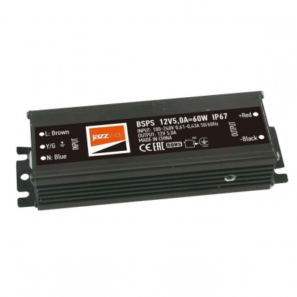Блок питания Jazzway BSPS 12V 40W IP67 3,3A 3329266A, цвет черный
