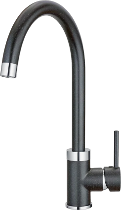 Смеситель для кухни Point PN3101 черный однорычажный, длина излива 23 см